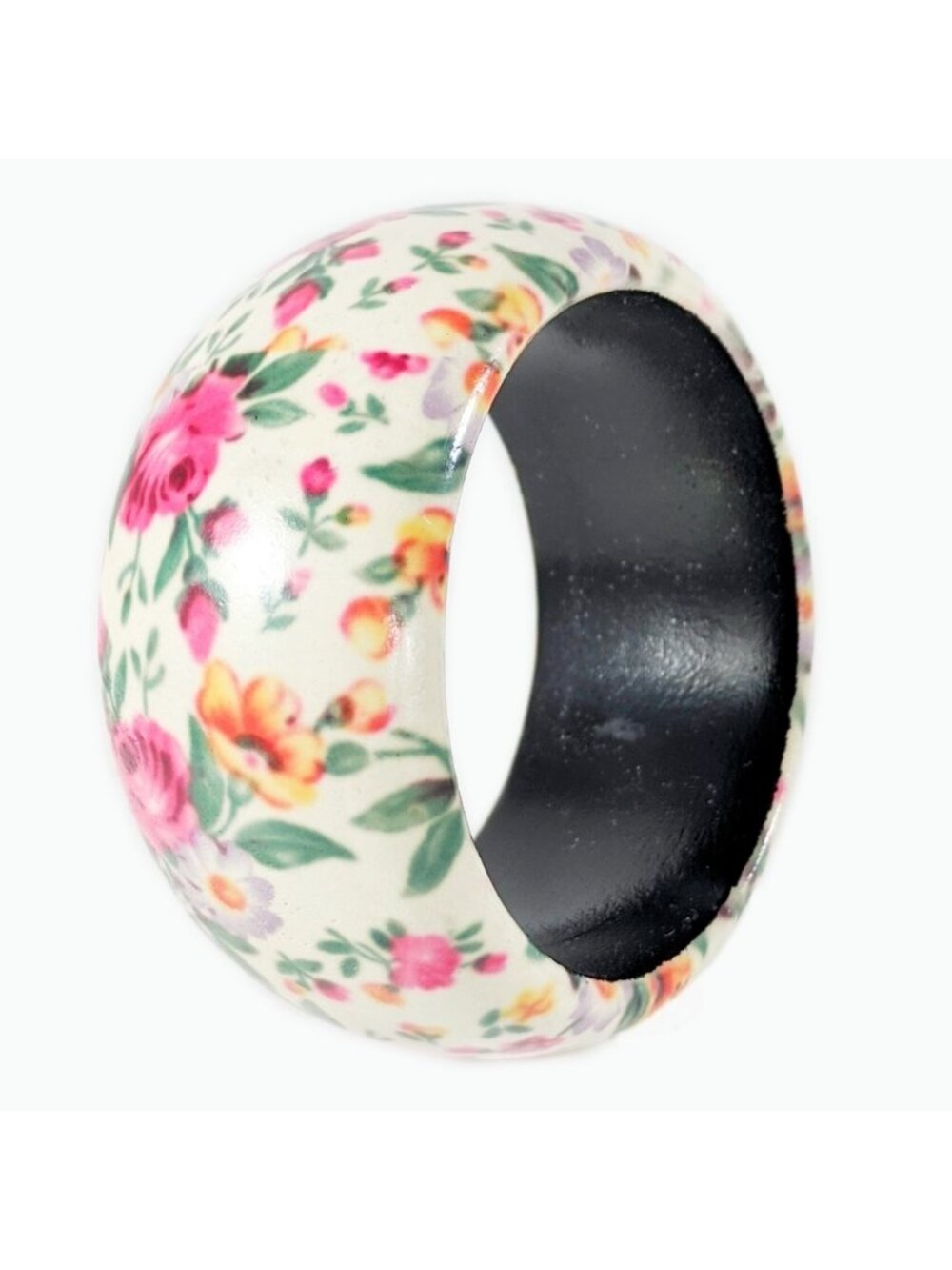 Cute Spring Floral Bangle Cuff Bracelet